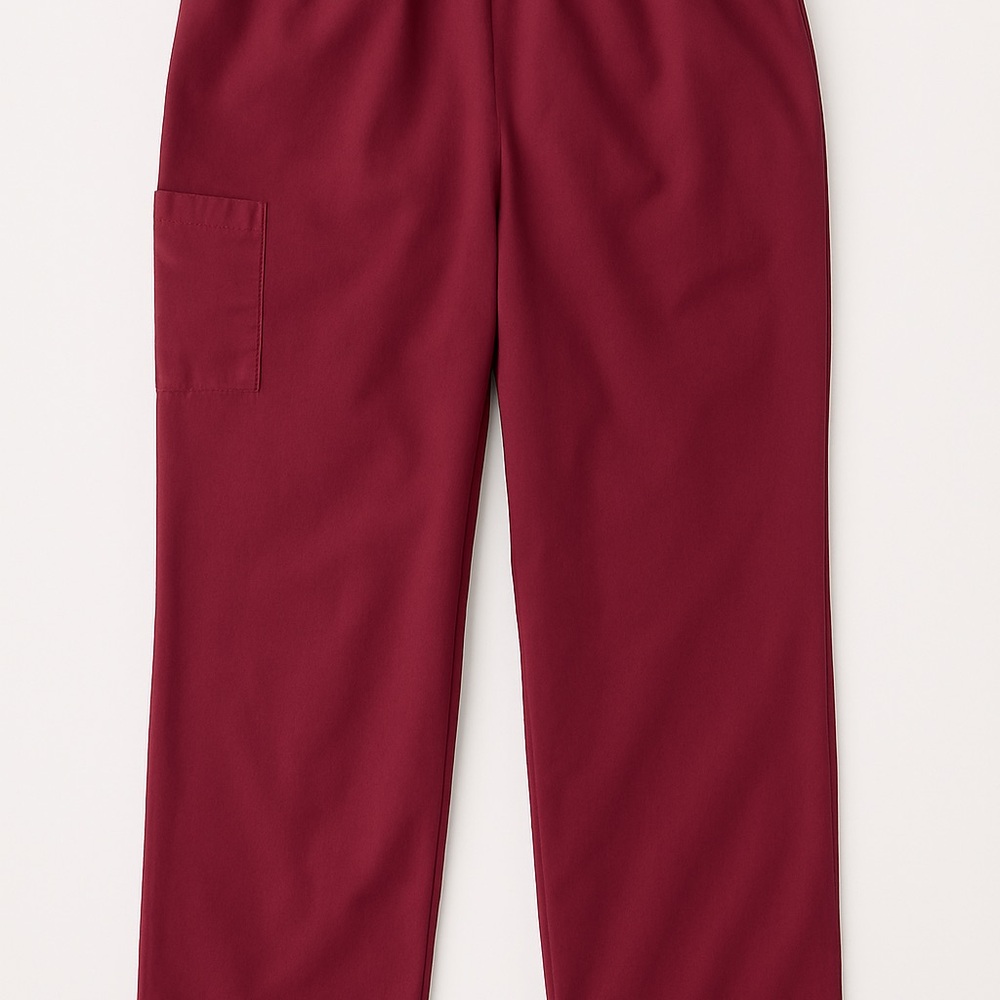 The Scrub Co. 2XL Burgundy Cargo Scrub Pants